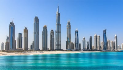 Travel newsletter signup with Dubai skyline