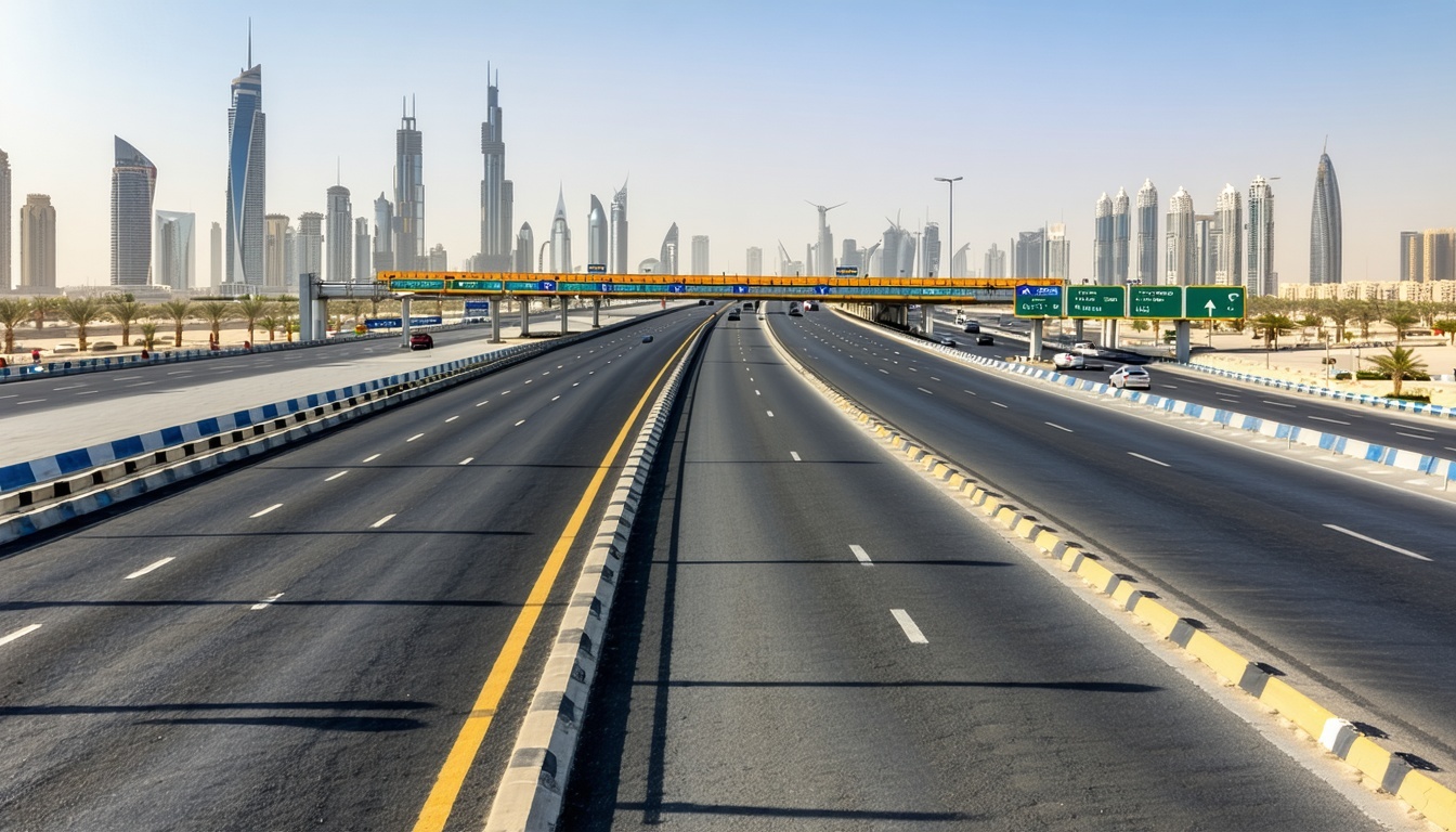 Dubai Road Network and Toll Coverage